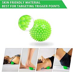 Foot Massage Roller Spiky Ball Therapy Set Massager Tool For Muscle Pain Ball - Green