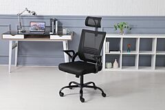 Ergonomic Office Chair, Breathable Mesh Chair With Lumbar Support, Comfortable Computer Chair - Black