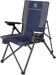 Outdoor Camping Chair Adjustable 3 Position Reclining Lounge Chairs For Patio Garden - Blue
