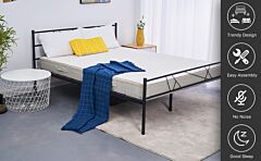 Ease-way Twin Size Bed Frames Metal, Modern Style Headboard And Footboard, Easy Assembly, Premium Stable Steel Slat Support, No Box Spring Needed (black) - Black