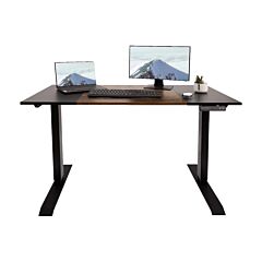 Dual Motor Height Adjustable Electric Standing Desk, 47x24 Inch Complete Desktop, Featuring Muting Adjustment With Spliced Desktop,office And Home Use Black - Black
