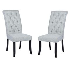 Tufted Upholstered Side Chair/dinning Chair (set Of 2) - As Picture